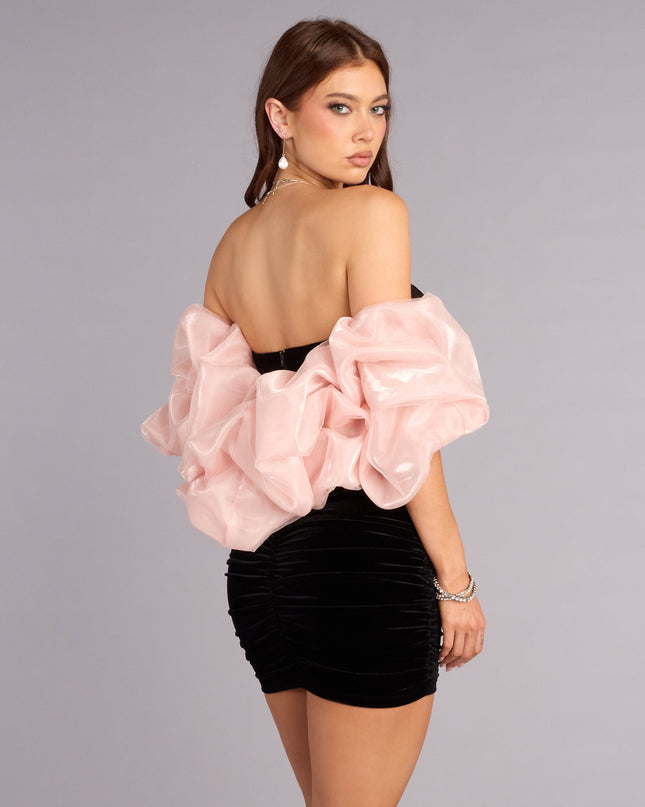 Anne Velvet Dress With Floral Shawl