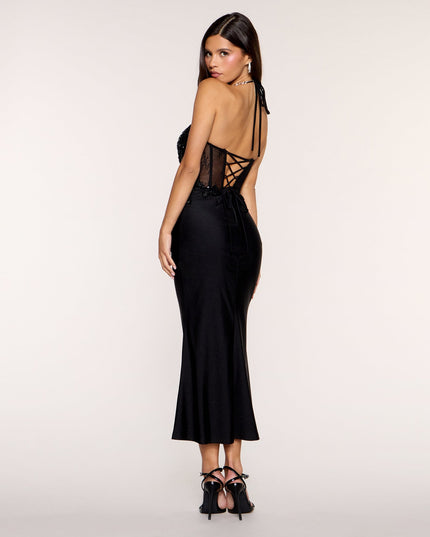 Noelle Corset Mermaid Midi Formal Dress