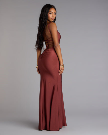 Gabriella Lace-Up Mermaid Formal Dress