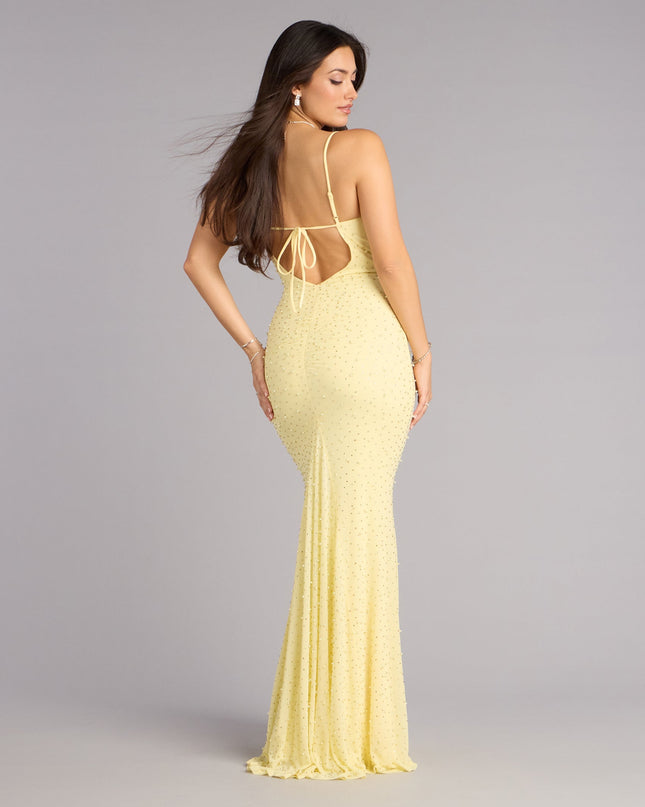 Anisa Pearl Rhinestone Mermaid Formal Dress