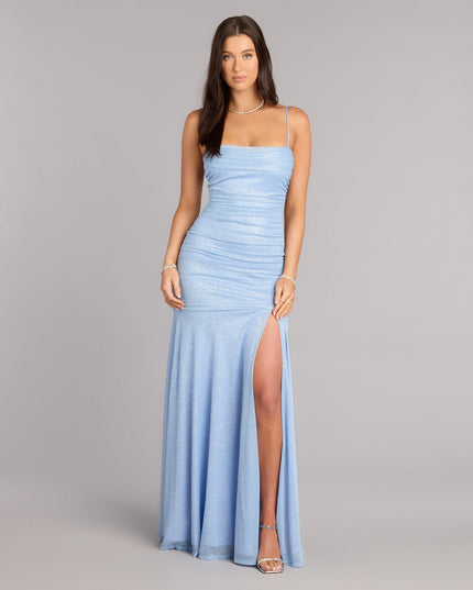 Klaire Glitter Slit Mermaid Formal Dress