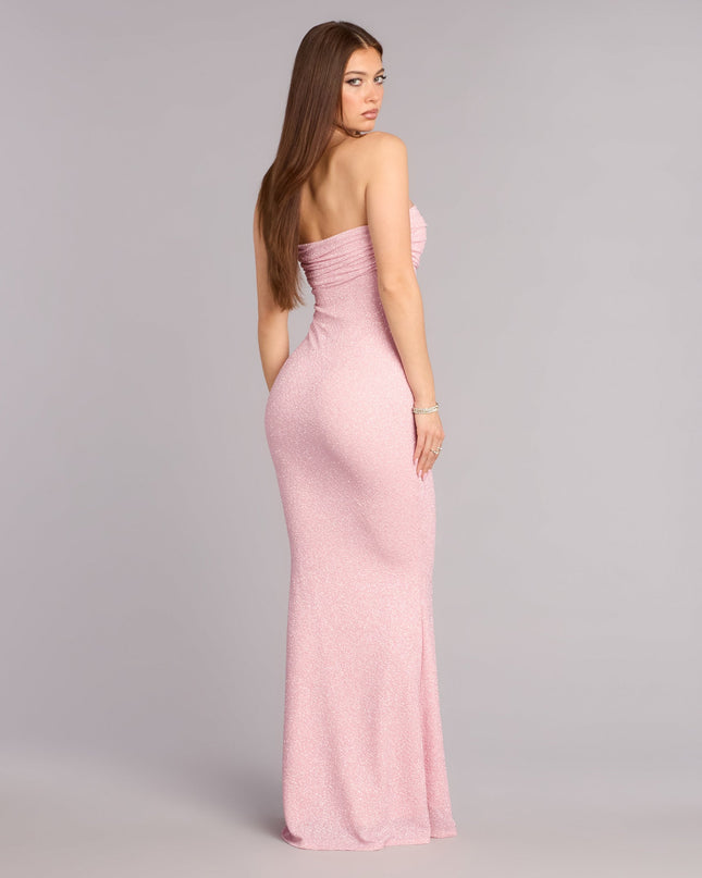 This pink prom dress, the Audrina Glitter Strapless Mermaid Formal Dress , features a sleek, floor-length design with trend-forward details that capture the excitement of Prom 2026.
