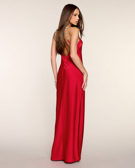 Brittany Satin Column Formal Dress