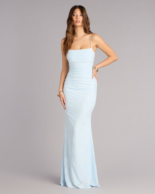 Feel polished and confident in the Alba Cowl Neck Mermaid Floral Formal Dress, a light blue prom dress designed with luxe fabric and modern detail that shows off your vibe.