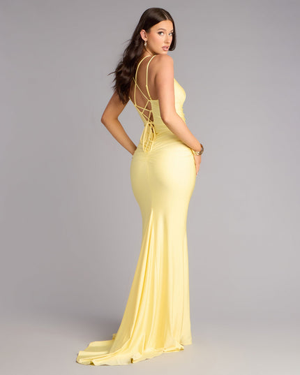 Amelia Lace-Up Mermaid Formal Dress
