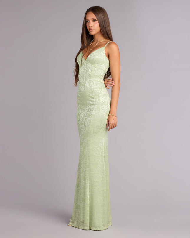 Alex Floral Tie-Back Formal Dress