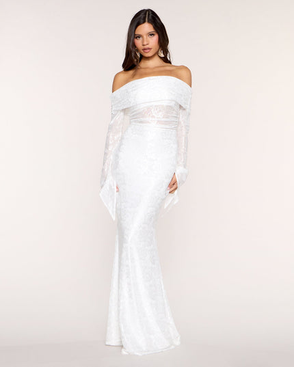 Aviana Lace Off-Shoulder Mermaid Formal Dress