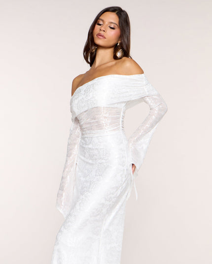 Aviana Lace Off-Shoulder Mermaid Formal Dress