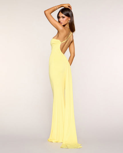Vivan Open Back One Shoulder Mermaid Dress