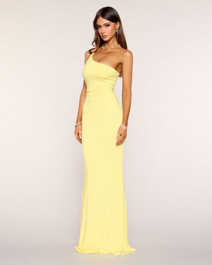 Vivan Open Back One Shoulder Mermaid Dress