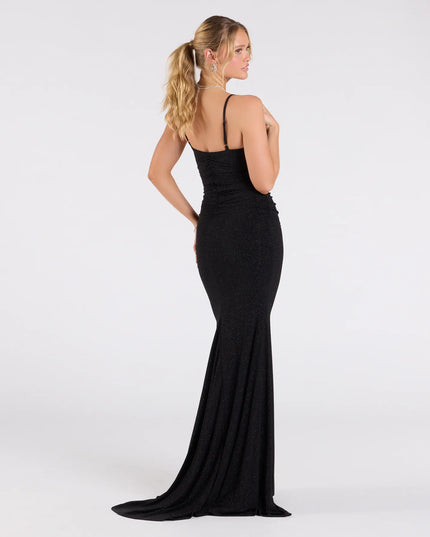 Corrina Cowl Neck Mermaid Glitter Formal Dress