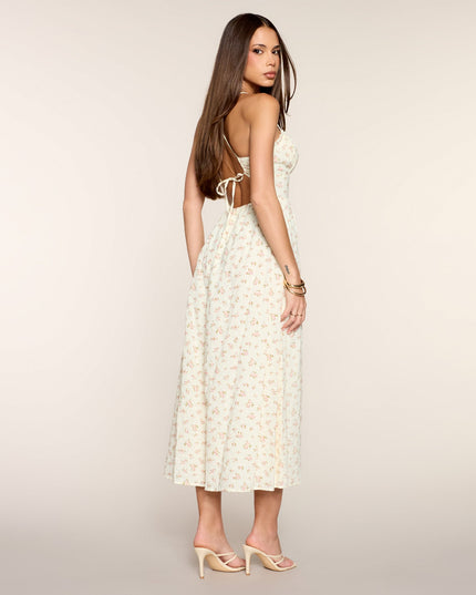Pretty Breeze Floral Strappy Midi Dress