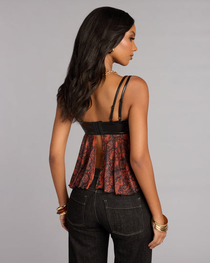 Wild Card Flyaway Animal Print Top