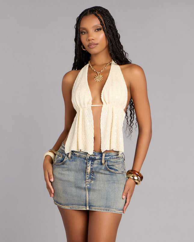 Caught In The Sun Halter Tie Top