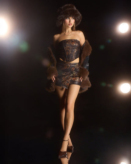 Untamed Energy Animal Print Mini Skirt