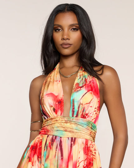 Sunshine On Schedule Halter Romper