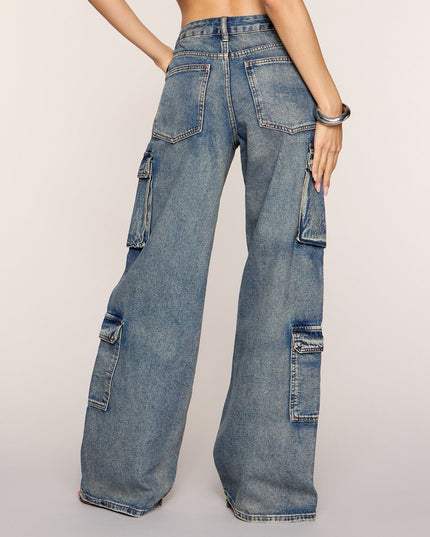 Pocket Full Of Plans Cargo Denim Jeans