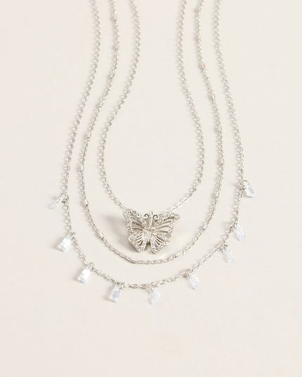 Delicate Drama Butterfly Necklace Set