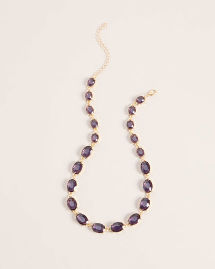 Polished Detail Gemstone Necklace