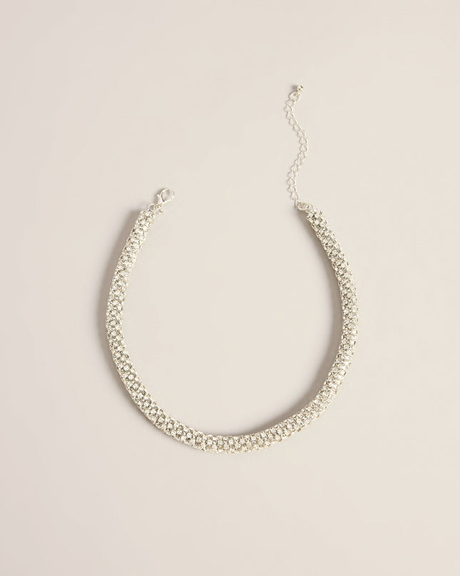 Wrapped In Shine Rhinestone Collar Necklace