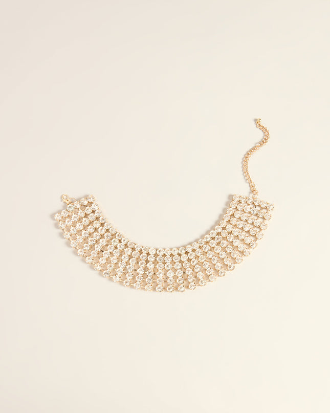 All Eyes Here Rhinestone Statement Choker Necklace
