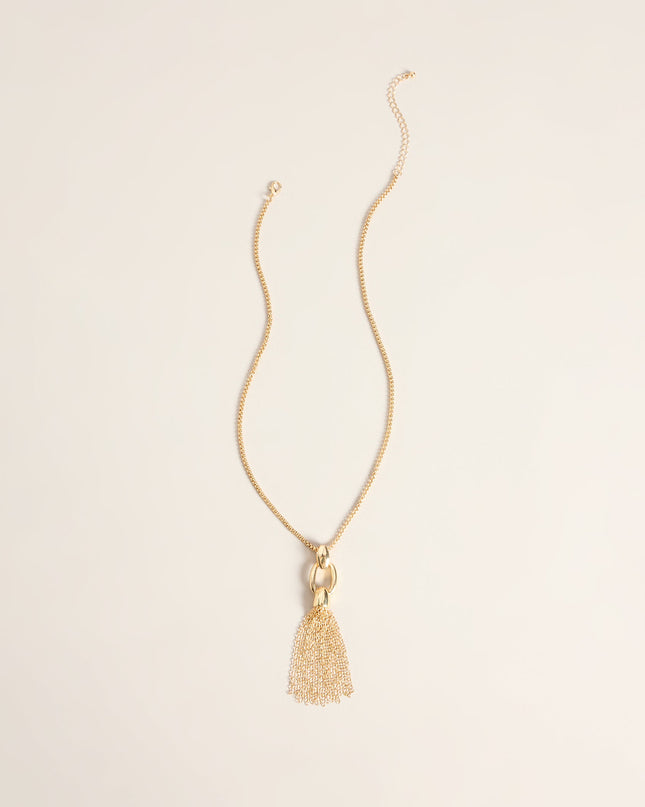 Chain Reaction Tassel Pendant Necklace
