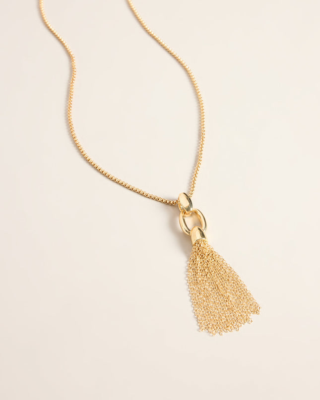 Chain Reaction Tassel Pendant Necklace