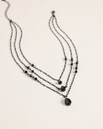 Triple Trouble Rhinestone Layered Necklace