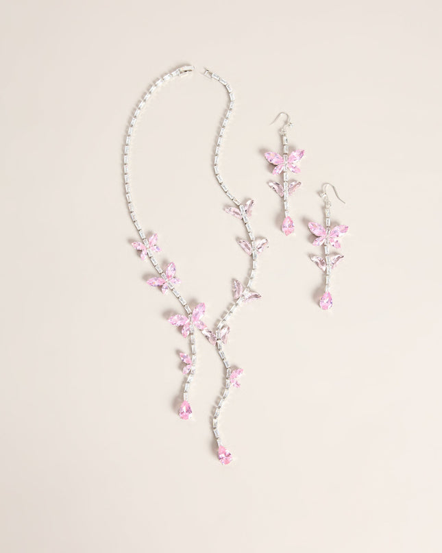 Flutter Fantasy Rhinestone Butterfly Jewelry Set