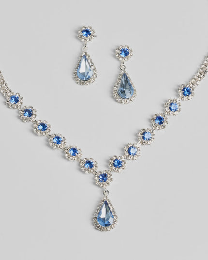 Luxe Beauty Rhinestone Necklace And Earrings Set