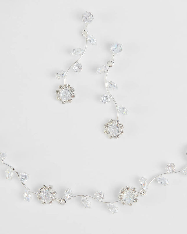 Floral Beauty Necklace And Earrings Set