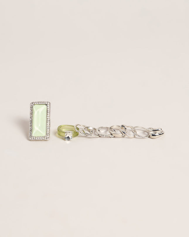 Stacked Up Statement Ring Nine-Pack