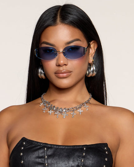 Sleek Attitude Oval Sunglasses