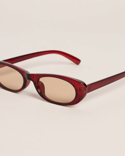 Low Profile Retro Oval Sunglasses