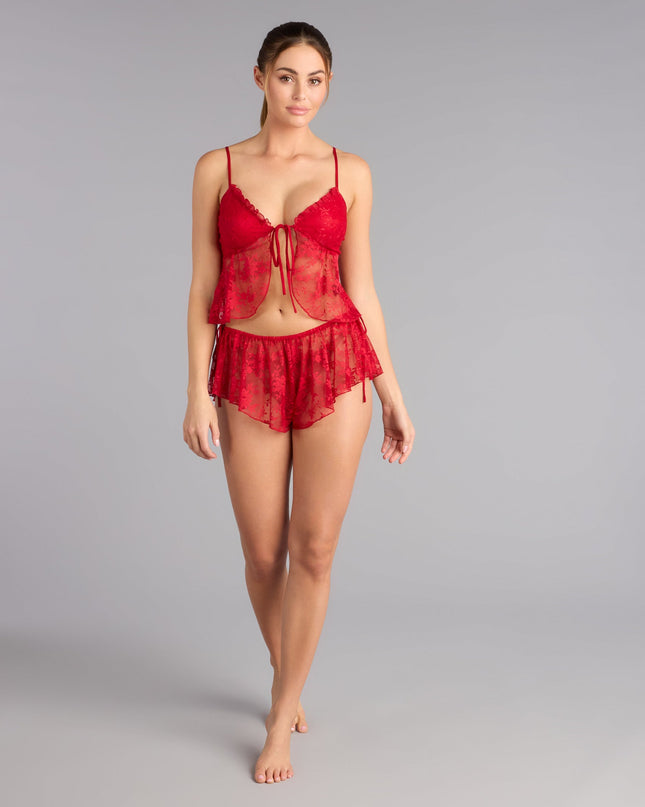 Ruffle Me Darling Lace Camisole Top