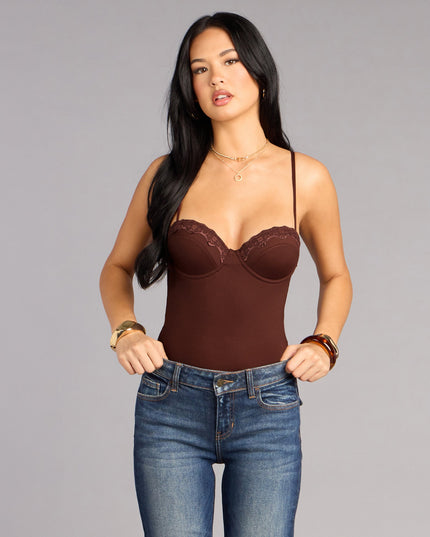 Undercover Chic Lace Trim Bodysuit