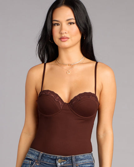 Undercover Chic Lace Trim Bodysuit