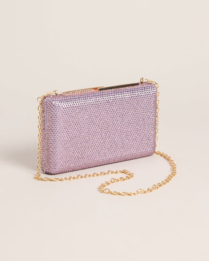 Glamorous Rhinestone Box Clutch