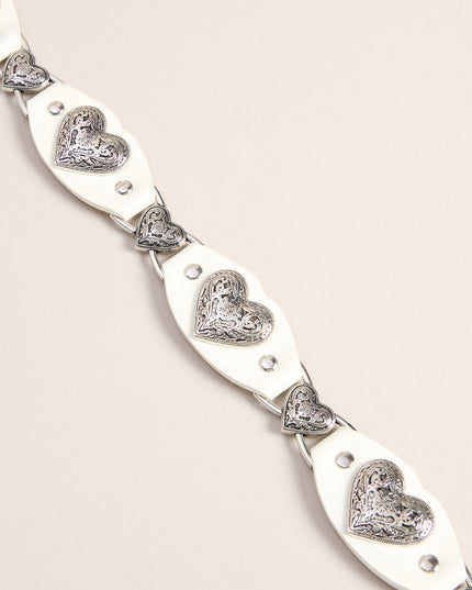 Wild Hearts Faux Leather Belt