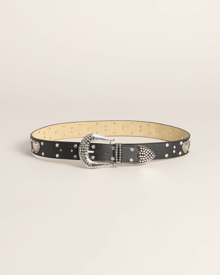 Love Struck Rhinestone Heart Belt