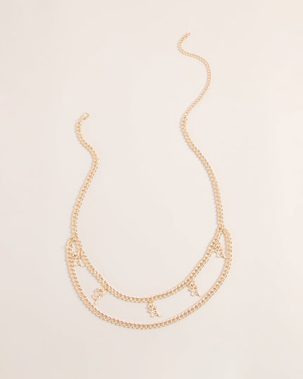 Bold Movement Dragon Charm Chain Belt