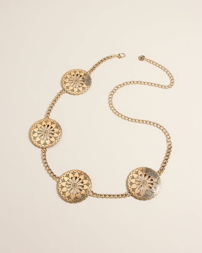 Desert Bloom Medallion Chain Belt