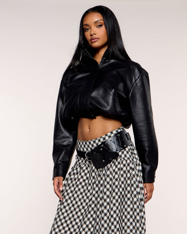 Waist Game Lace Up Faux Leather Belt