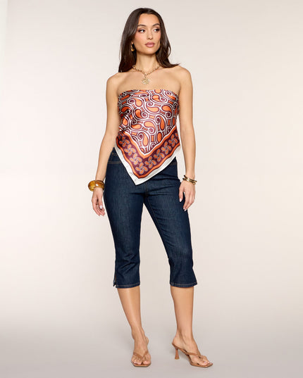 Styled Right Satin Print Scarf