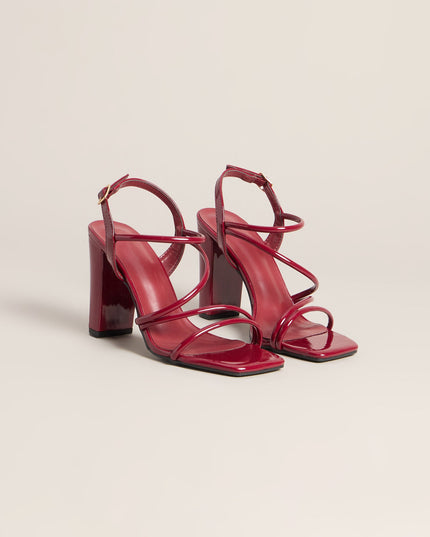 Too Tempting Patent Strappy Heels