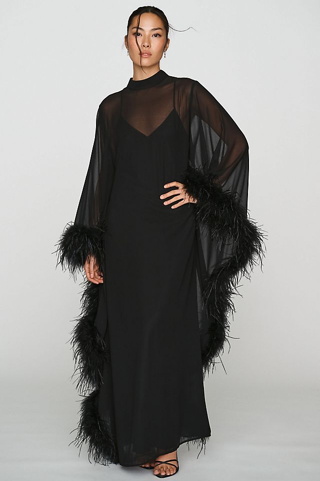 Hutch Feathered Women's Maxi Kaftan
