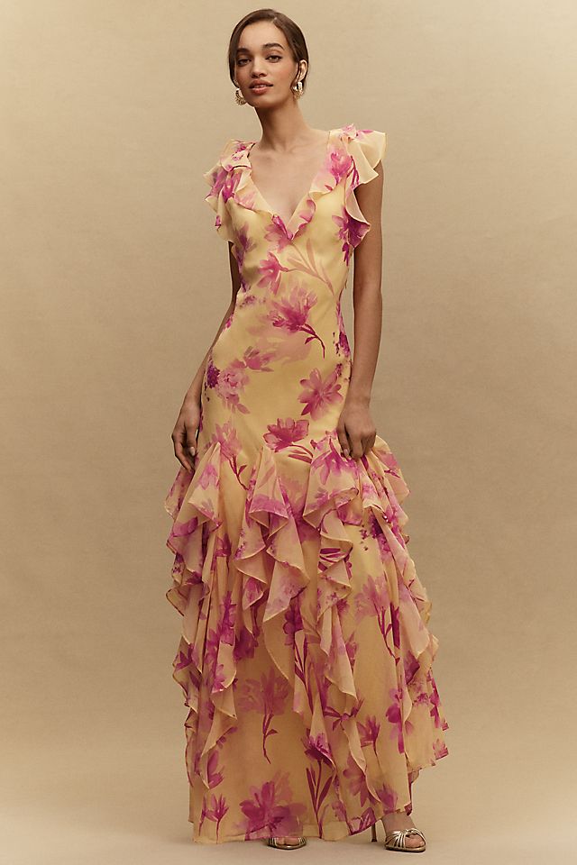 BHLDN Charlotte Women's Ruffle Maxi Dress