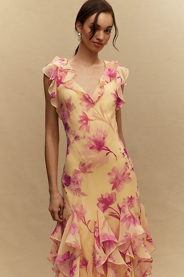 BHLDN Charlotte Women's Ruffle Maxi Dress