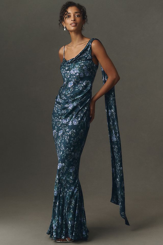 BHLDN Isla Women's Scarf Printed Maxi Dress