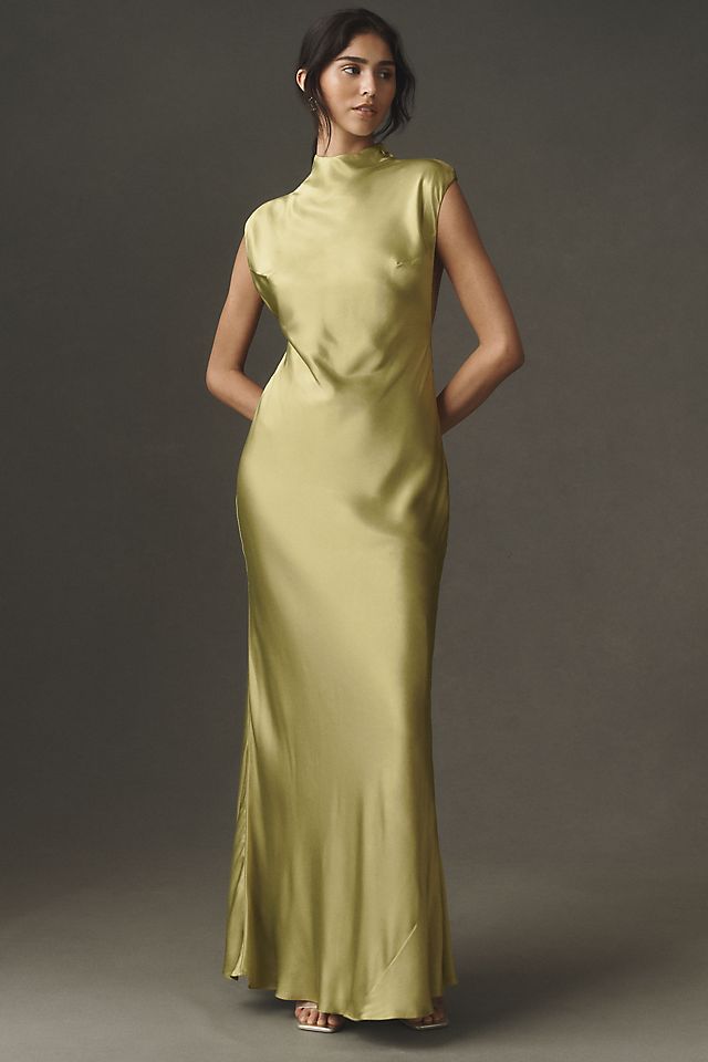 BHLDN Satin Knot Women's Maxi Dress